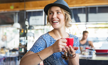 Woman with coffee