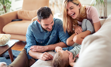 Family on Couch