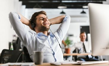 Man at desk