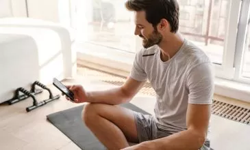 Man looking at phone