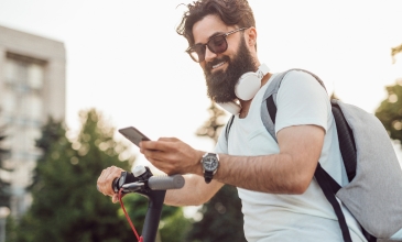 Man looking at phone