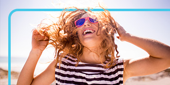 Woman happy and carefree