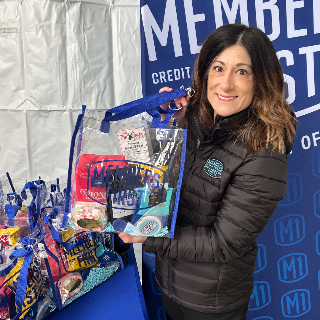 M1 hands out Michigan-made swag bags to guests.