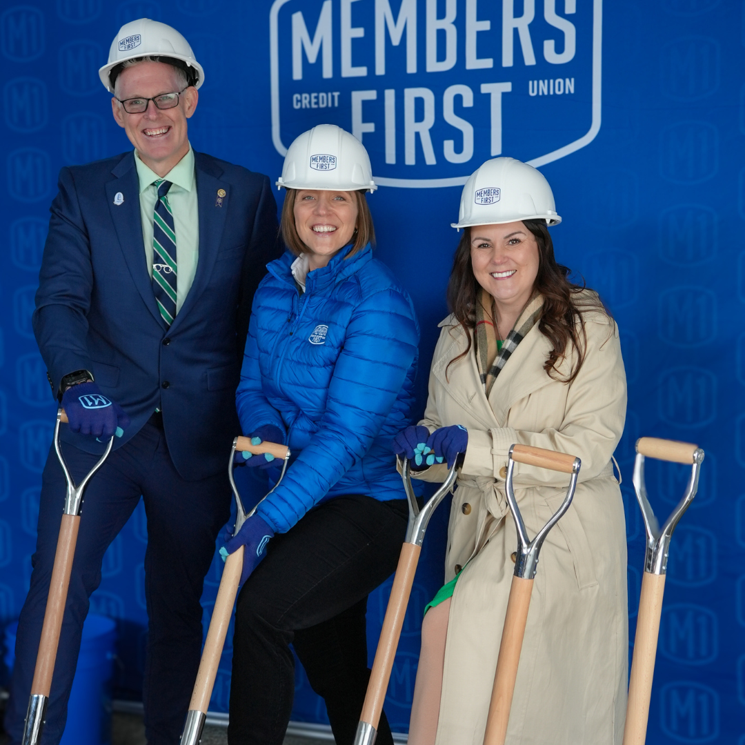 Bay City Mayor Christopher Girard, M1 CEO Carrie Iafrate, and Bay City Chamber President Magen Samyn