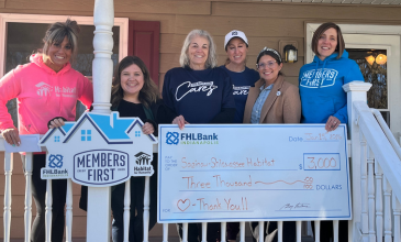 A total of $6,000 donated to Saginaw-Shiawassee Habitat for Humanity